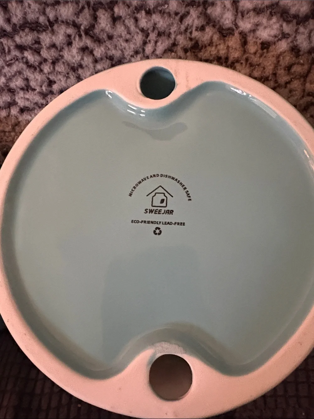Set of 2 Sweejar raised cat foot dish with matching cat water dish mint green